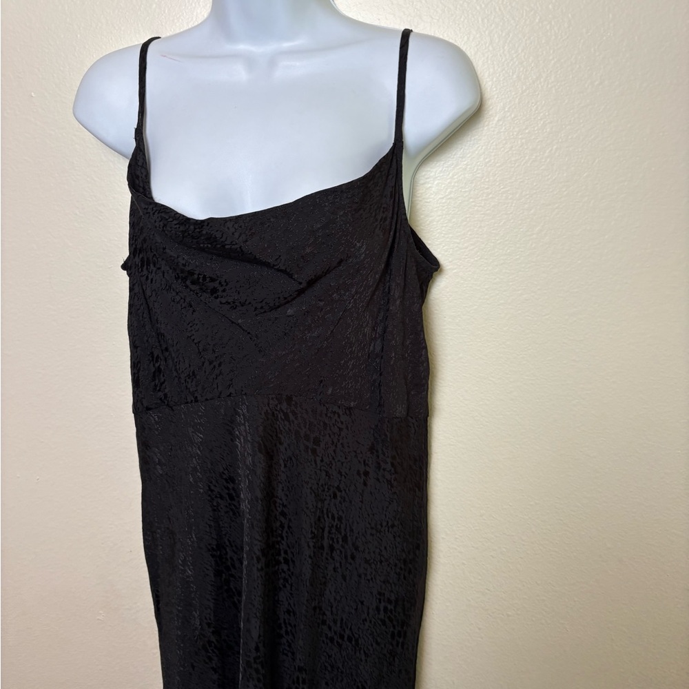 Anthropologie Amelie Jacquard Slip Dress Black - Picture 5 of 7